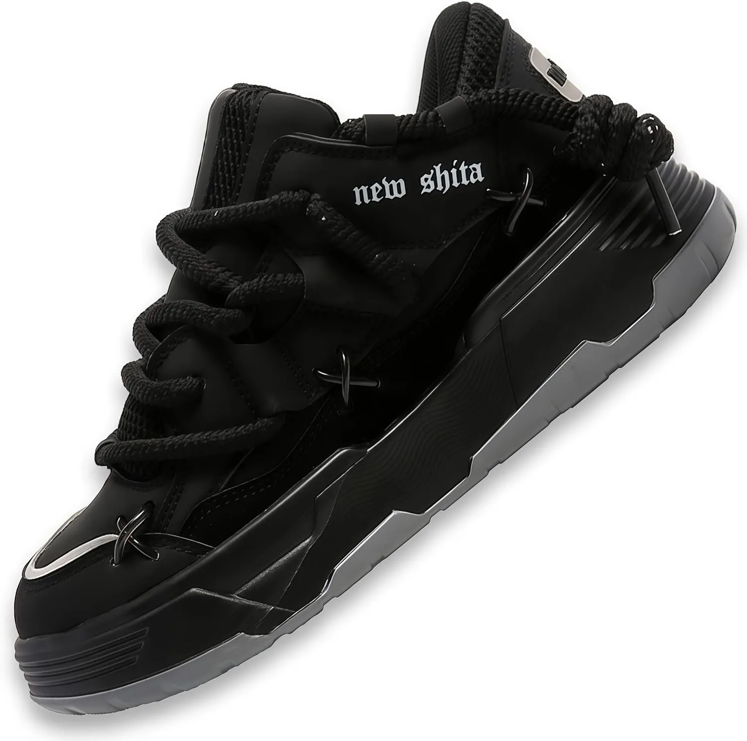 Women’s Faux Leather Fashion Platform Chunky Sneakers Lightweight Breathable Height Increasing Unisex Casual Walking Tennis Running Shoes