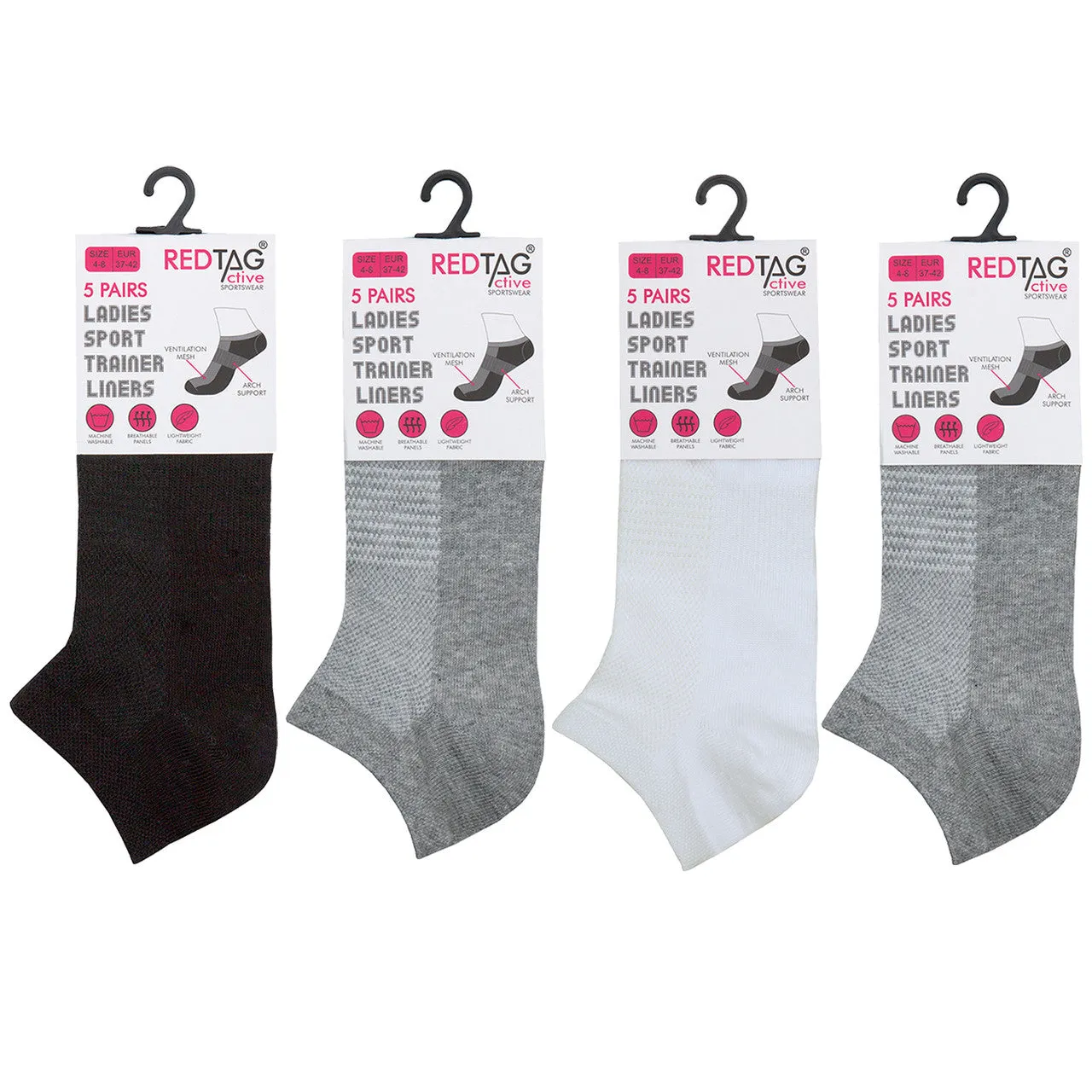Womens Gym Socks Trainer Liners 20 Pairs