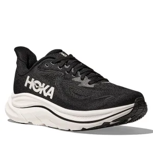 Womens Hoka Clifton 10 Extra Wide in Black/White