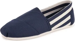 Women's Knit Flat Shoes,Classic Casual Washable Shoes,Comfortable Walking Slip-On Ballerina Square Toe Shoes for Women