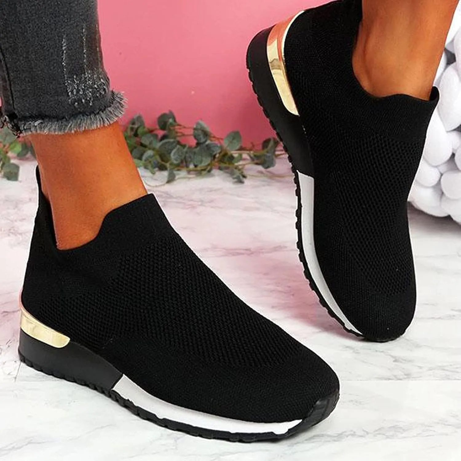 Womens Ladies Walking Running Shoes Slip On Lightweight Mens Dress Shoes Jogging Casual Shoes Trendy White Sneakers Tennis Shoe Cross Trainer Shoe