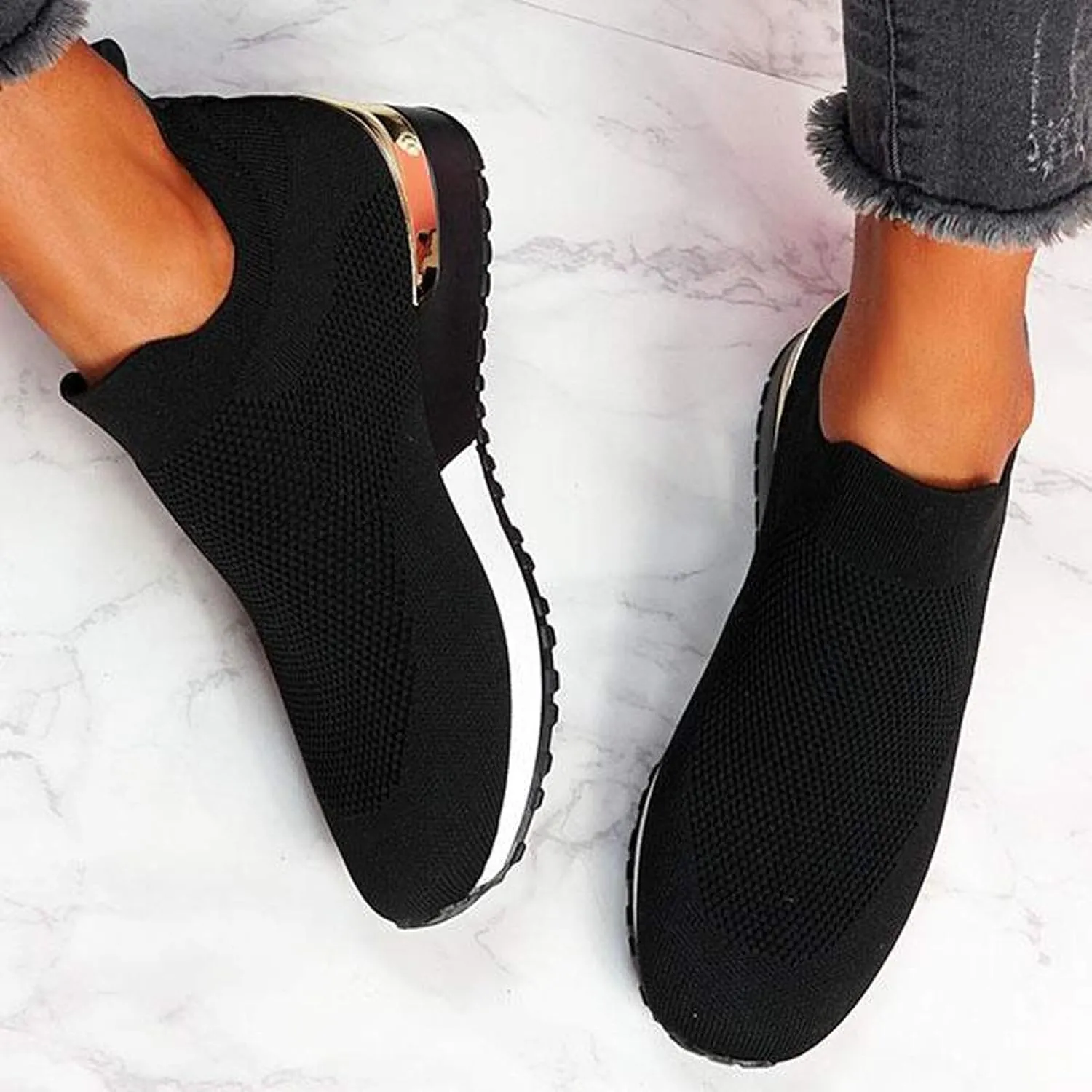 Womens Ladies Walking Running Shoes Slip On Lightweight Mens Dress Shoes Jogging Casual Shoes Trendy White Sneakers Tennis Shoe Cross Trainer Shoe