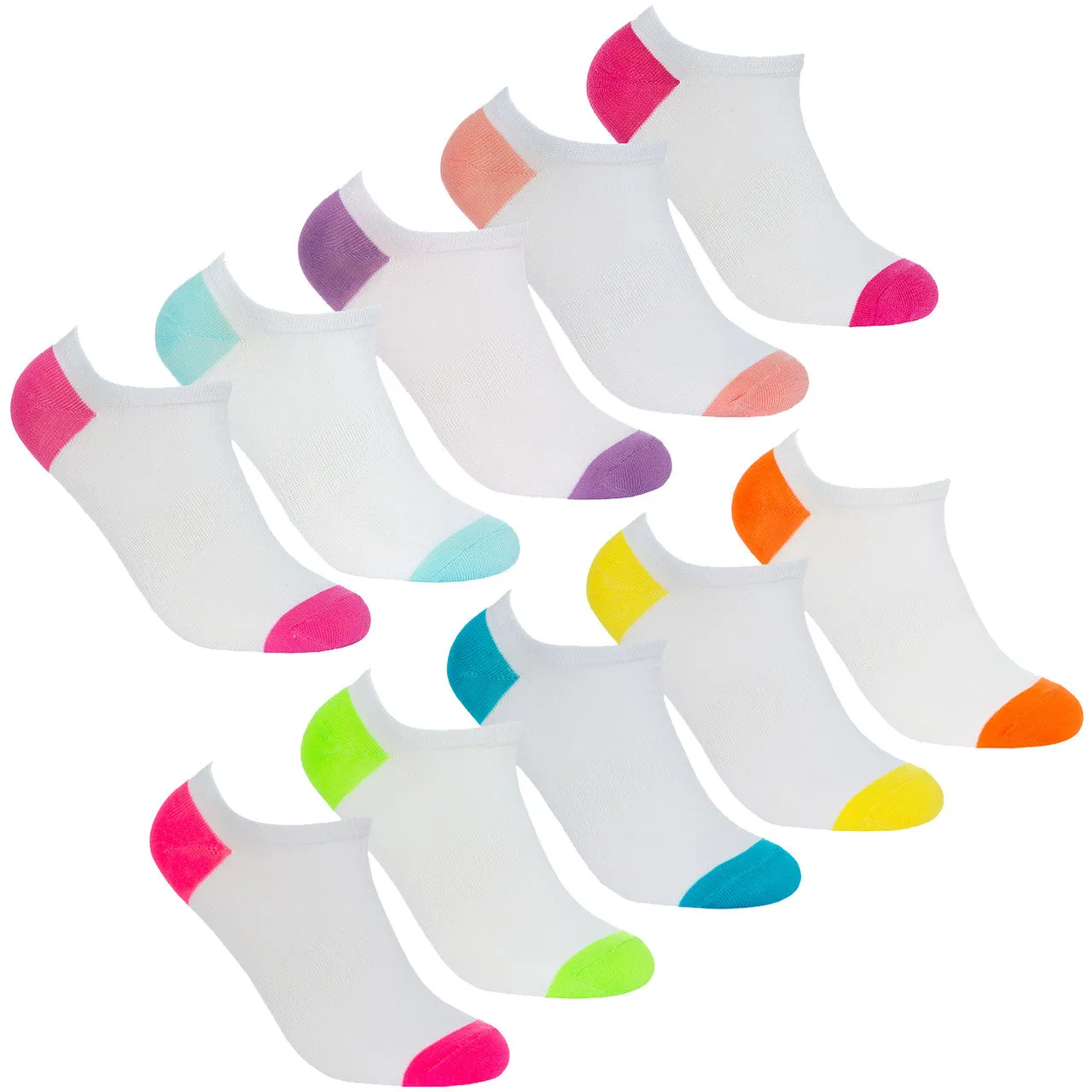 Womens Low Cut Trainer Socks 5 Pairs
