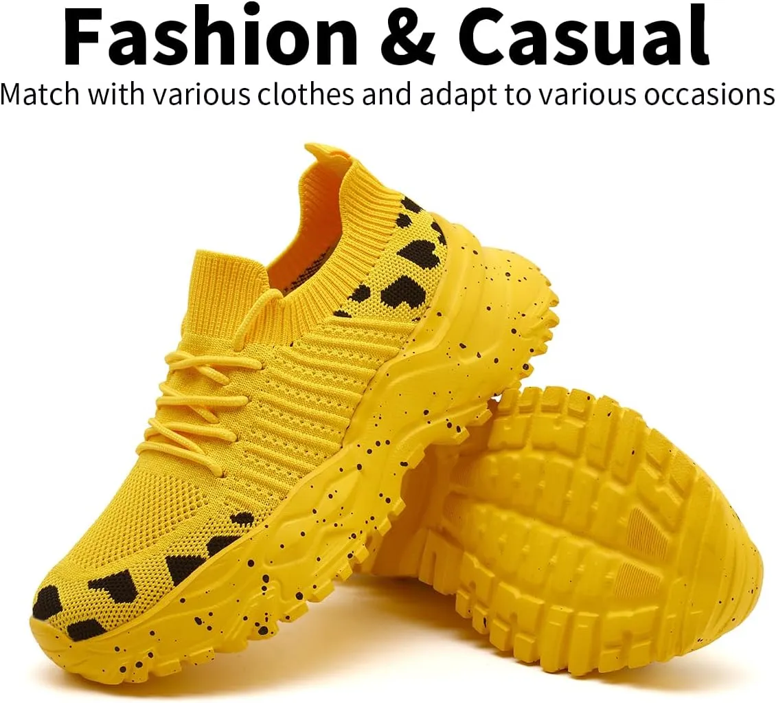 Women's Slip On Walking Shoes Lightweight Breathable Comfortable Tennis Sneakers for Workout Gym Cross Training Casual Platform Fashion Sneaker