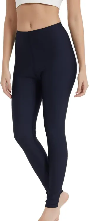 Womens Swim Pants Long Surf Water Swimming Leggings Sun Protection UV Leggings Rash Guard Swim Tights Fast Dry