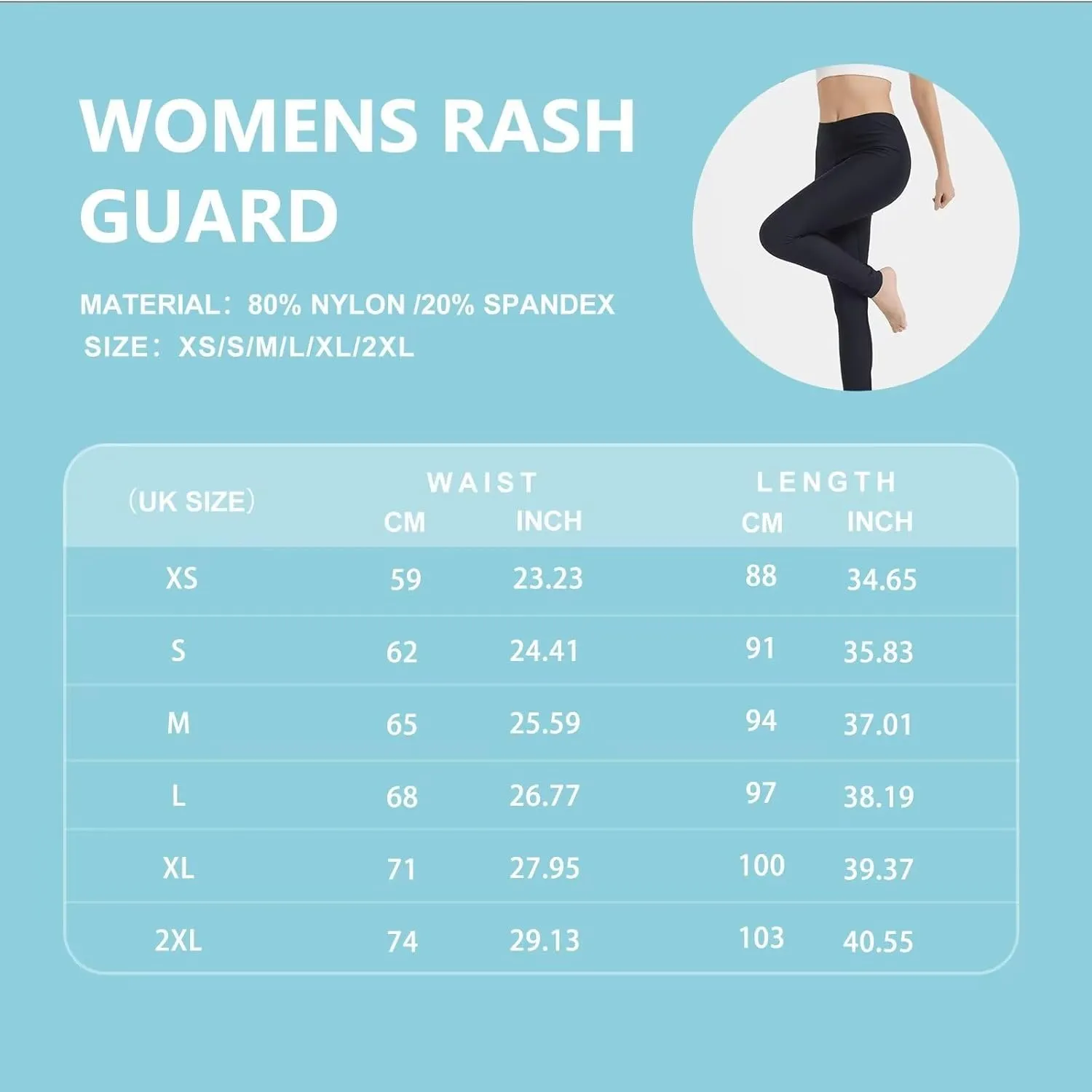 Womens Swim Pants Long Surf Water Swimming Leggings Sun Protection UV Leggings Rash Guard Swim Tights Fast Dry