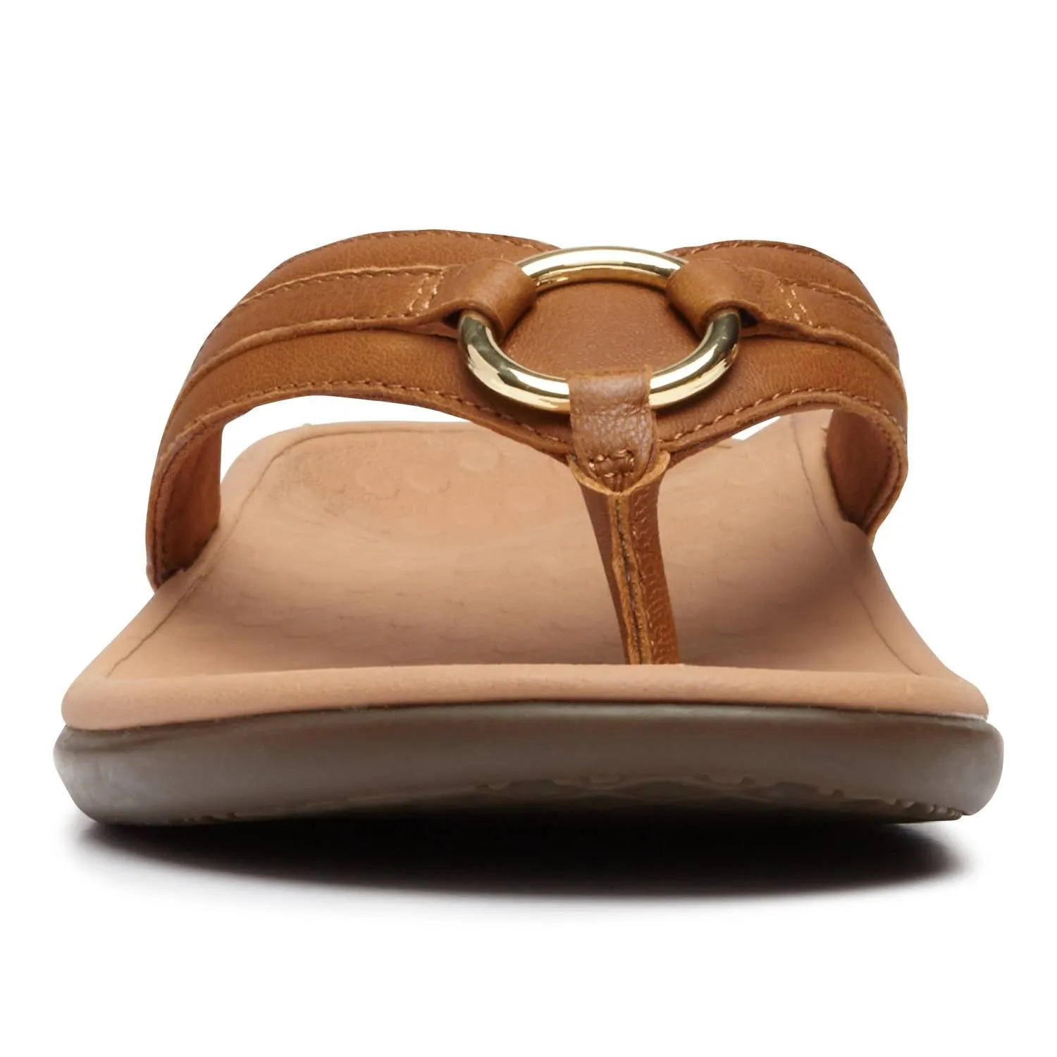 Women's Tide Aloe Leather Flip Flop Sandal In Mocha