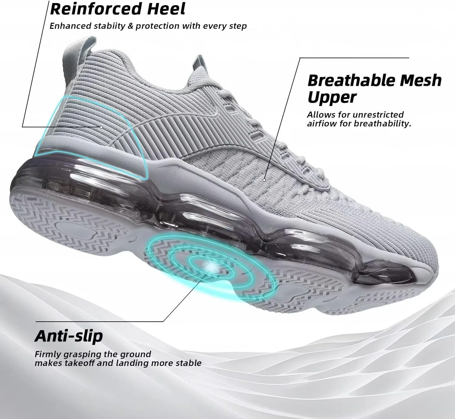 Womens Walking Running Shoes Air Cushion Breathable Fashion Tennis Sneakers Mesh Workout Casual Athletic Sports Gym