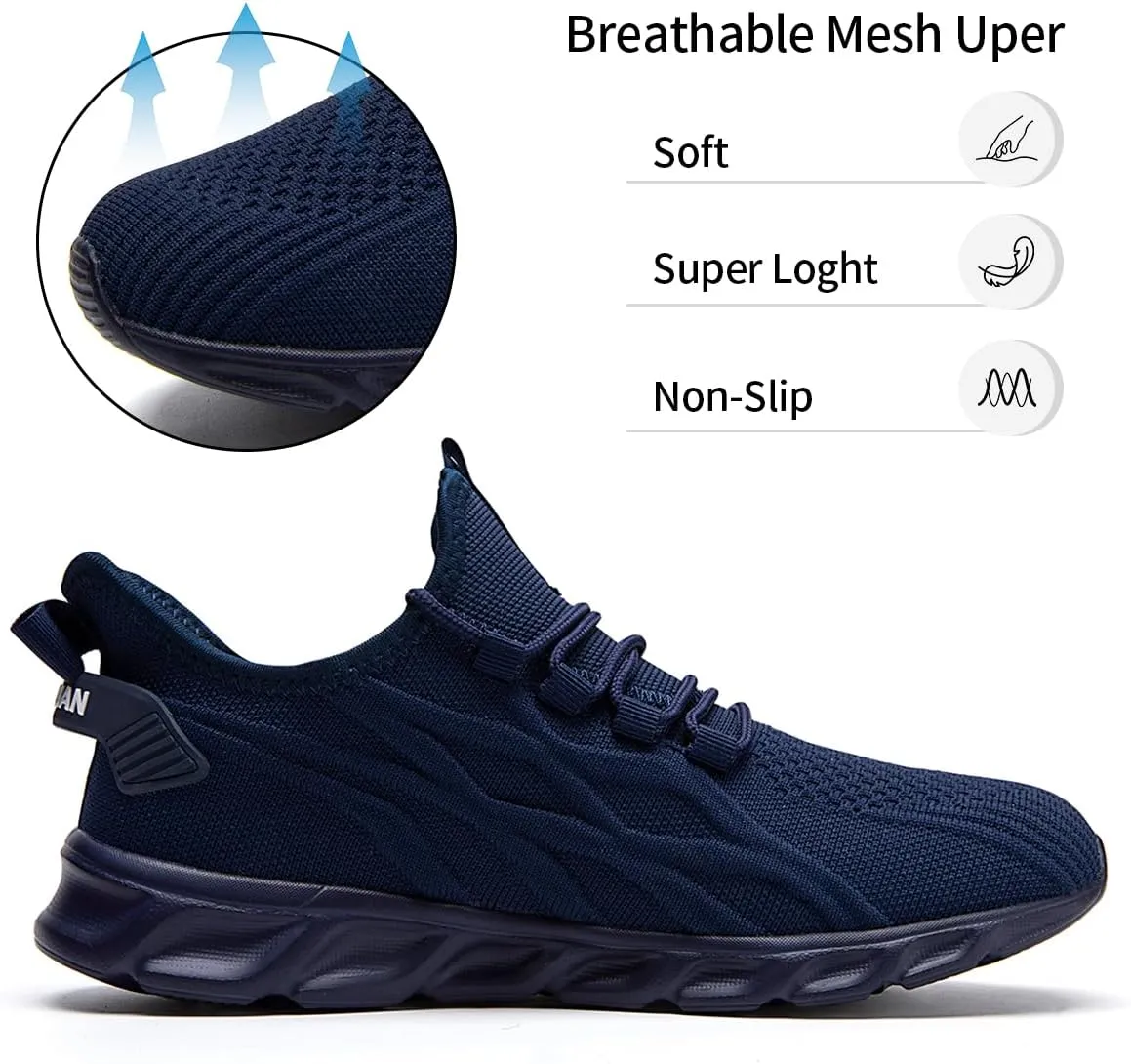 Womens Walking Shoes Slip On Sneakers Tennis Shoes Running Sport Workout Gym Shoes Athletic Non Slip Lightweight Breathable Fashion Casual Shoes for Travel Work