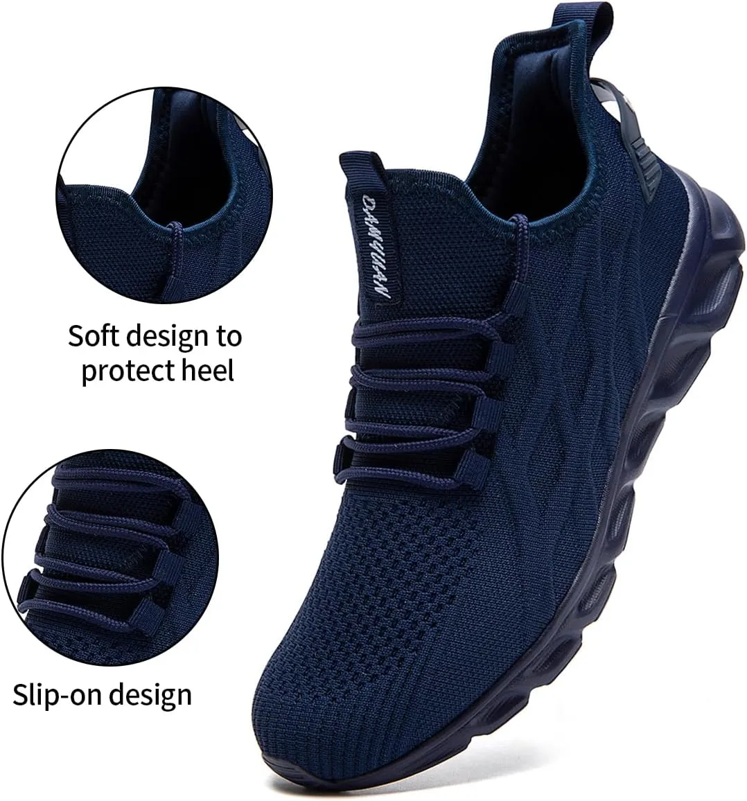 Womens Walking Shoes Slip On Sneakers Tennis Shoes Running Sport Workout Gym Shoes Athletic Non Slip Lightweight Breathable Fashion Casual Shoes for Travel Work