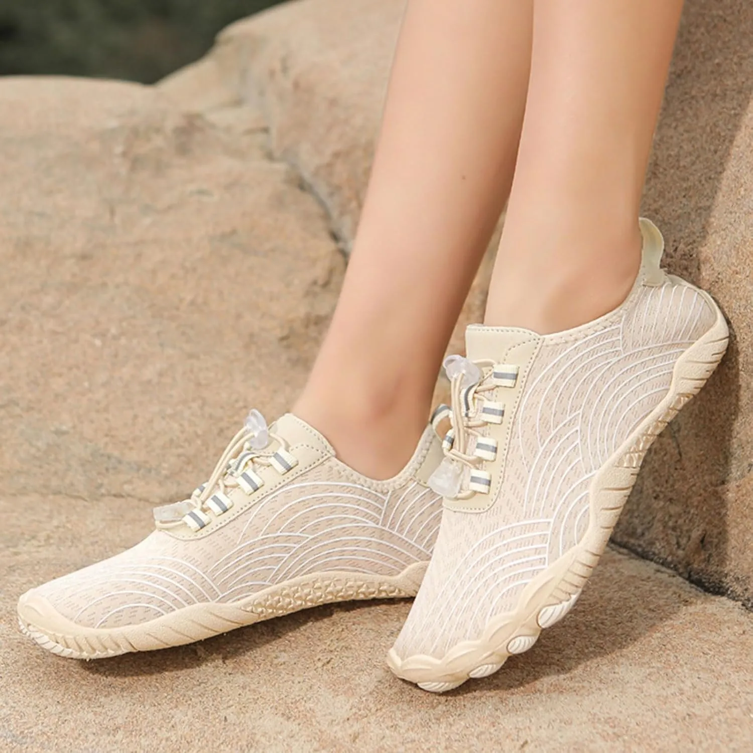 Women's Waterproof Hiking Shoes Pro-Healthy&Non-Slip Breathable Barefoot Shoes Wide Toe Box Grounded Footwear Running Trekking Trail Shoe Cross Trainer Walking Sneakers Beach Swim Footwear Unisex