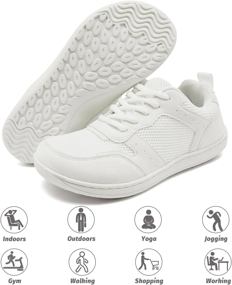 Women's Wide Toe Box Barefoot Sneakers Zero Drop Walking Jogging Shoes Breathable Non Slip Casual Jogging Shoes