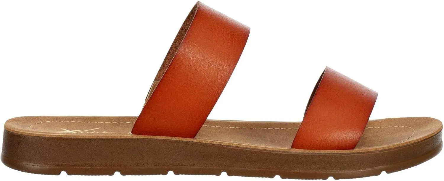 XAPPEAL Women's Kyley - Casual Slip On Two Band Flat Sandals