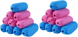 Zerodeko 100pcs Nonwoven Fabric Breathable Shoes Cover Elastic Band Disposable Shoe Protectors for Home Kitchen Travel Camping Hiking